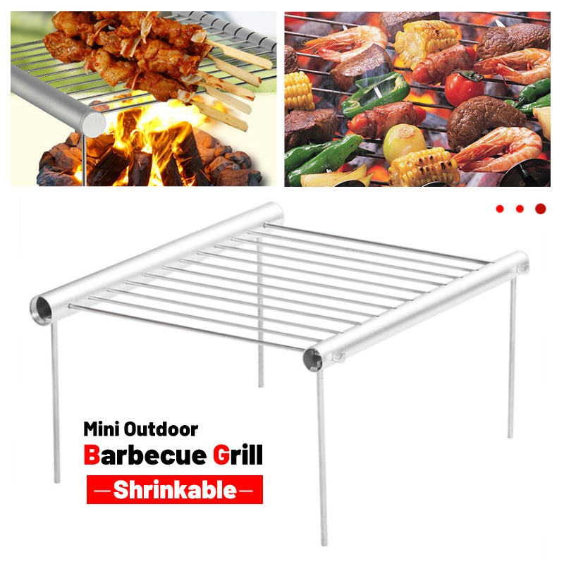 Portable Stainless Steel Folding BBQ Grill for Outdoors