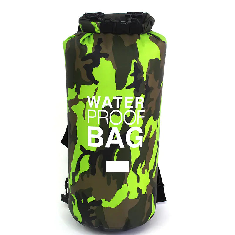Bolsa Estanca Impermeable KREAVAN - Petate Marino Camuflaje para Kayak, Trekking y Playa (2L a 30L)