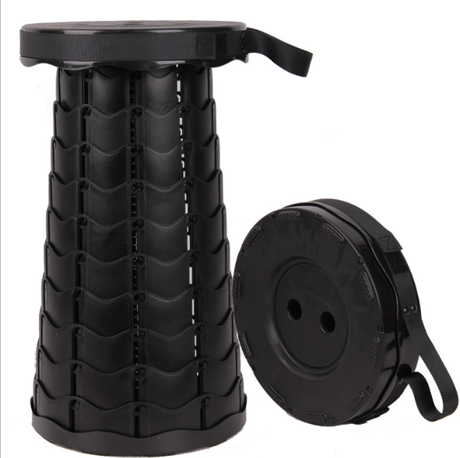 Taburete Telescópico KREAVAN Compact-Seat - Altura Regulable, Estructura Reforzada de Alta Resistencia y Diseño Portátil para Camping, Pesca y Senderismo