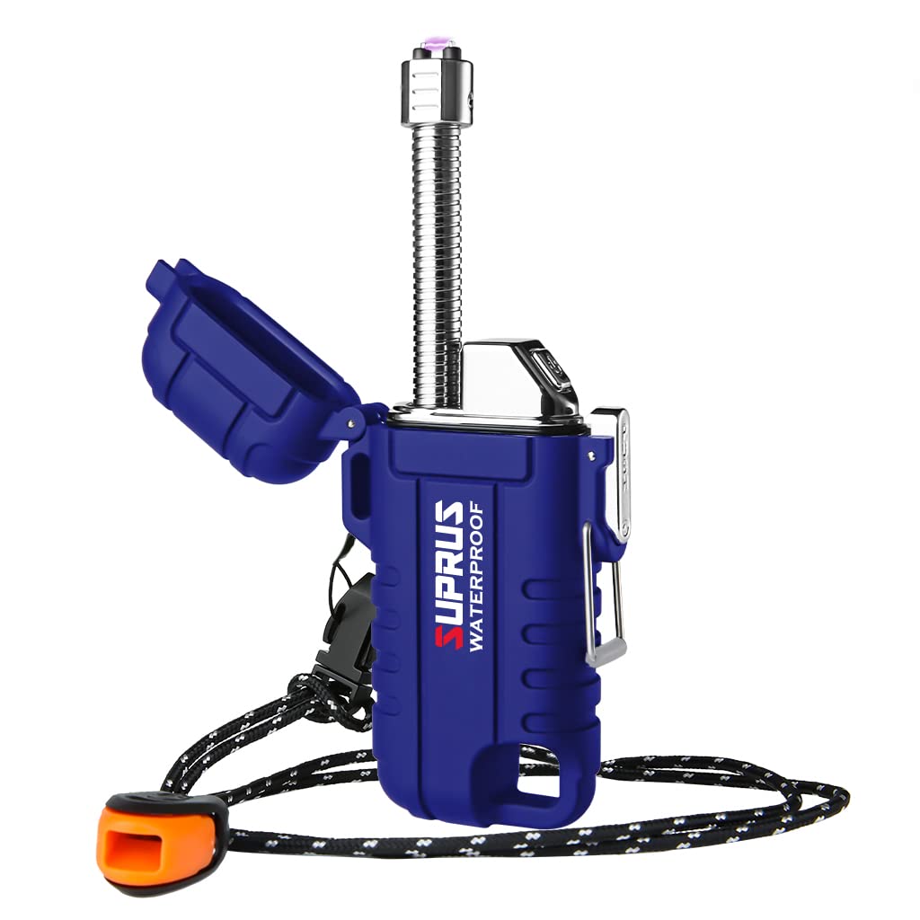 Encendedor de Supervivencia KREAVAN Storm-Guard — Estanco IP56, Arco de Plasma Antiviento, Cierre de Seguridad de Acero y Carga Rápida USB-C para Outdoor Extremo