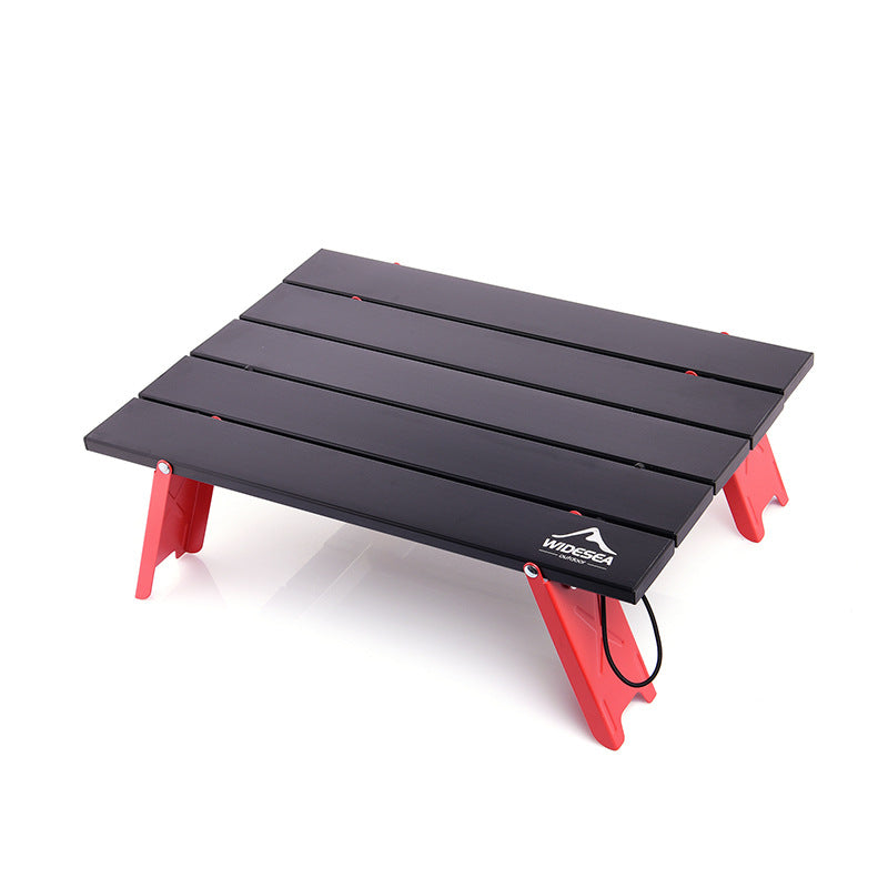 Mini Mesa de Camping KREAVAN Nano-Lite - Mesa Auxiliar de Aluminio Ultraligera (530g), Plegable y Portátil para Senderismo y Mochileros