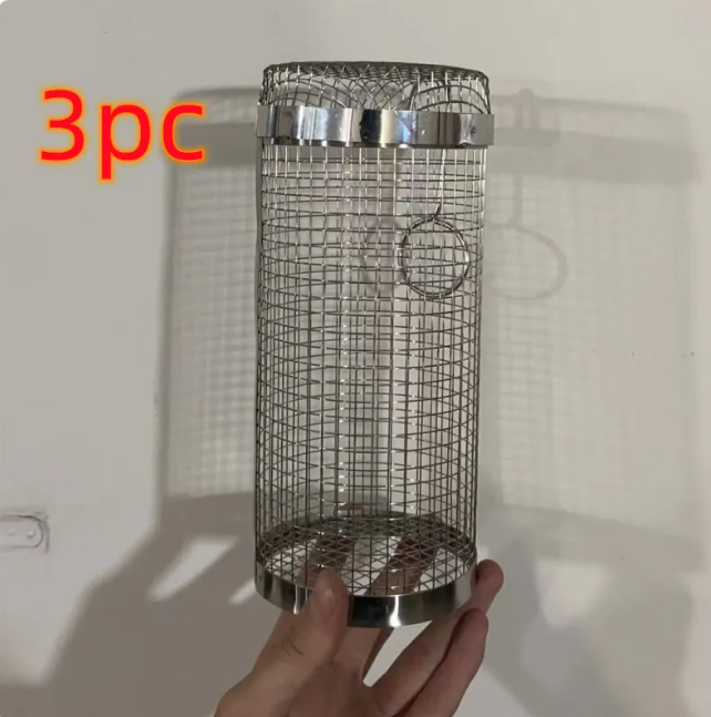 Rolling BBQ Grill Basket