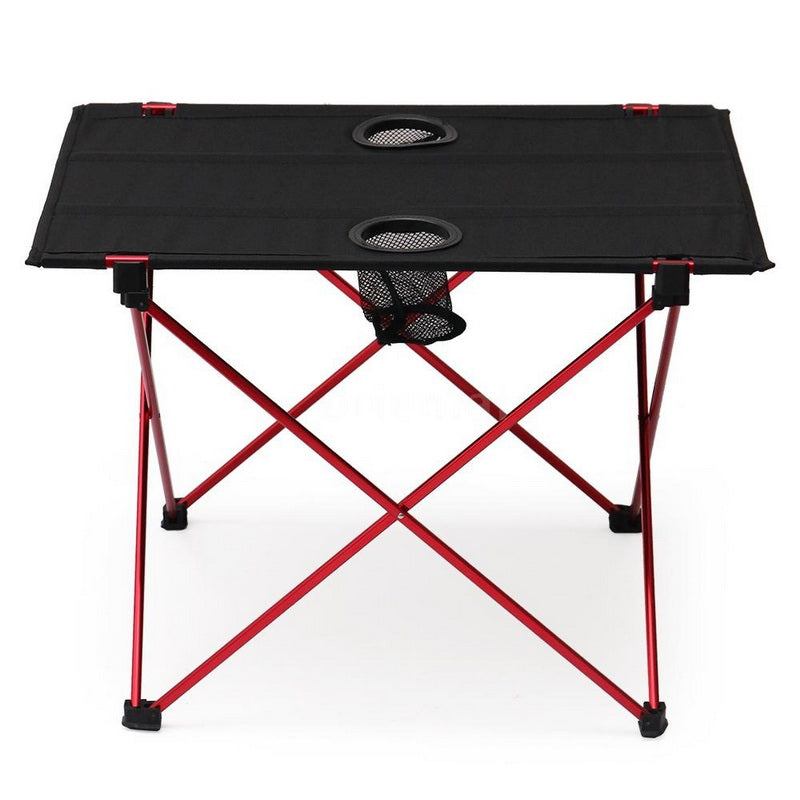 Mesa de Picnic KREAVAN Plegable de Aluminio - Mesa de Camping Portátil Estilo Maletín, Altura Ajustable y Estructura Reforzada para Exterior