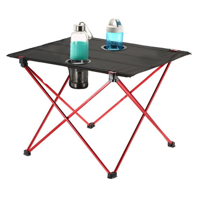 Mesa de Picnic KREAVAN Plegable de Aluminio - Mesa de Camping Portátil Estilo Maletín, Altura Ajustable y Estructura Reforzada para Exterior