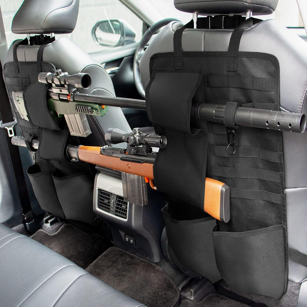 Organizador Táctico KREAVAN Backseat-Armory - Panel Molle de Asiento Trasero en Oxford 900D, Soporte para Equipamiento Largo y Accesorios Tácticos para 4x4, SUV y Furgonetas