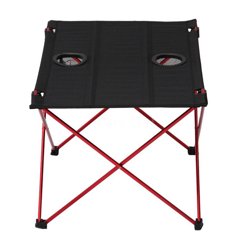 Mesa de Picnic KREAVAN Plegable de Aluminio - Mesa de Camping Portátil Estilo Maletín, Altura Ajustable y Estructura Reforzada para Exterior