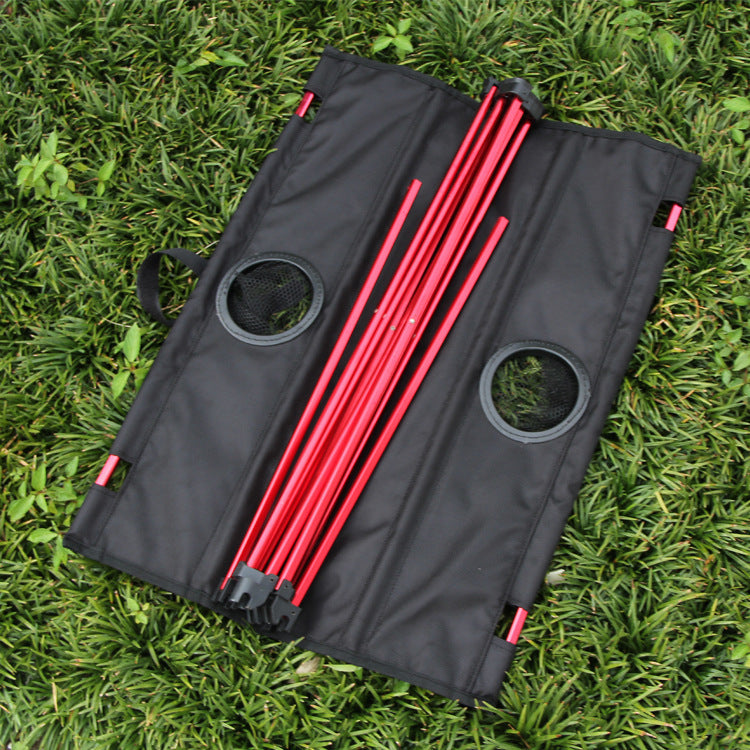Mesa de Picnic KREAVAN Plegable de Aluminio - Mesa de Camping Portátil Estilo Maletín, Altura Ajustable y Estructura Reforzada para Exterior