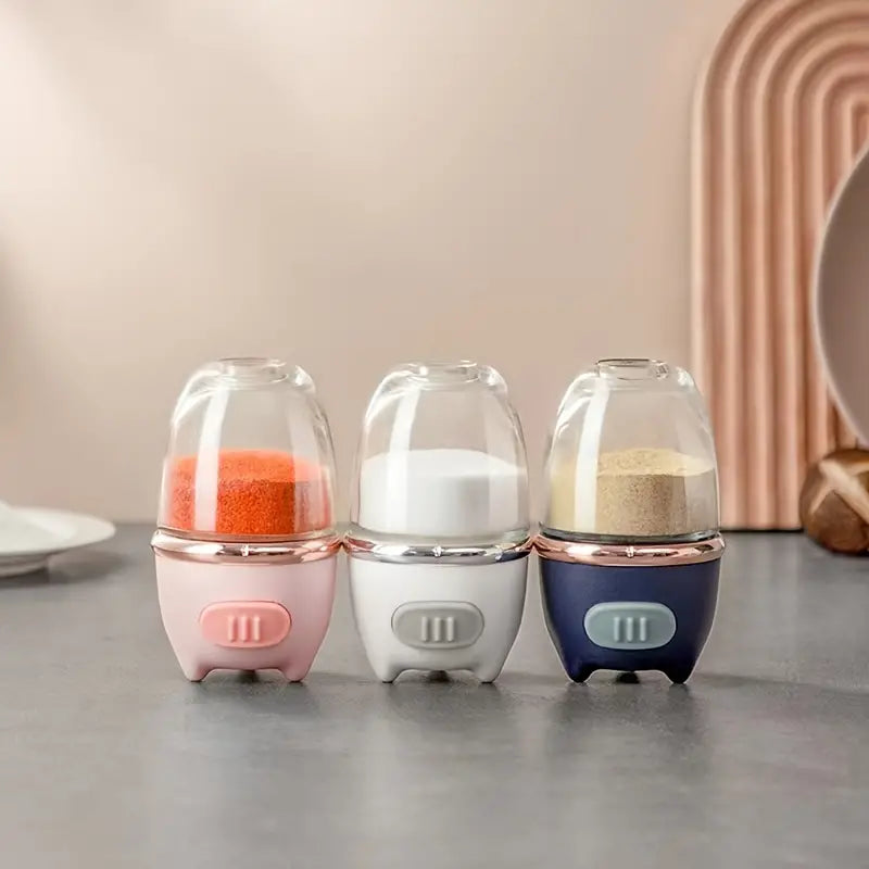 Dosificador de Sal de Precisión KREAVAN Precision-Dash — Salero Antihumedad de Vidrio Borosilicato, Control Cuantitativo de Especias y Sellado Hermético para Cocina Camper