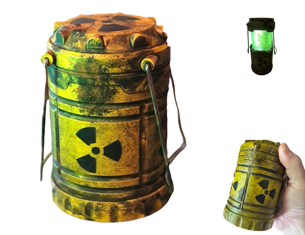 Lámpara KREAVAN Nuclear-Core - Linterna de Camping Telescópica Estilo Reactor Nuclear, Luz LED de Ambiente y Diseño Plegable para Aventureros y Gamers