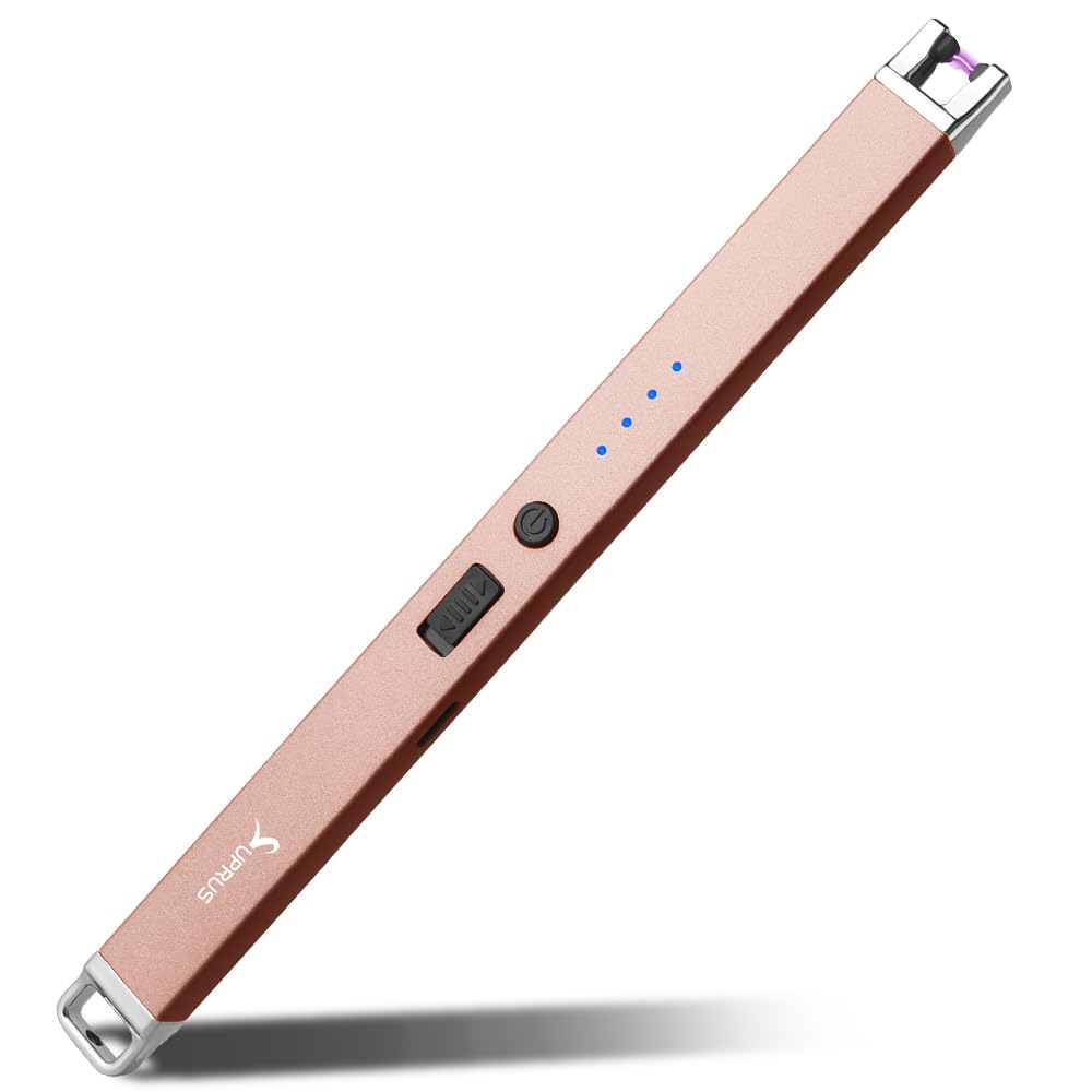 Encendedor Táctico KREAVAN Long-Reach - Arco de Plasma Flexible, Carga USB-C, Bloqueo de Seguridad y Pantalla LED de Batería para Hornillos y Camping