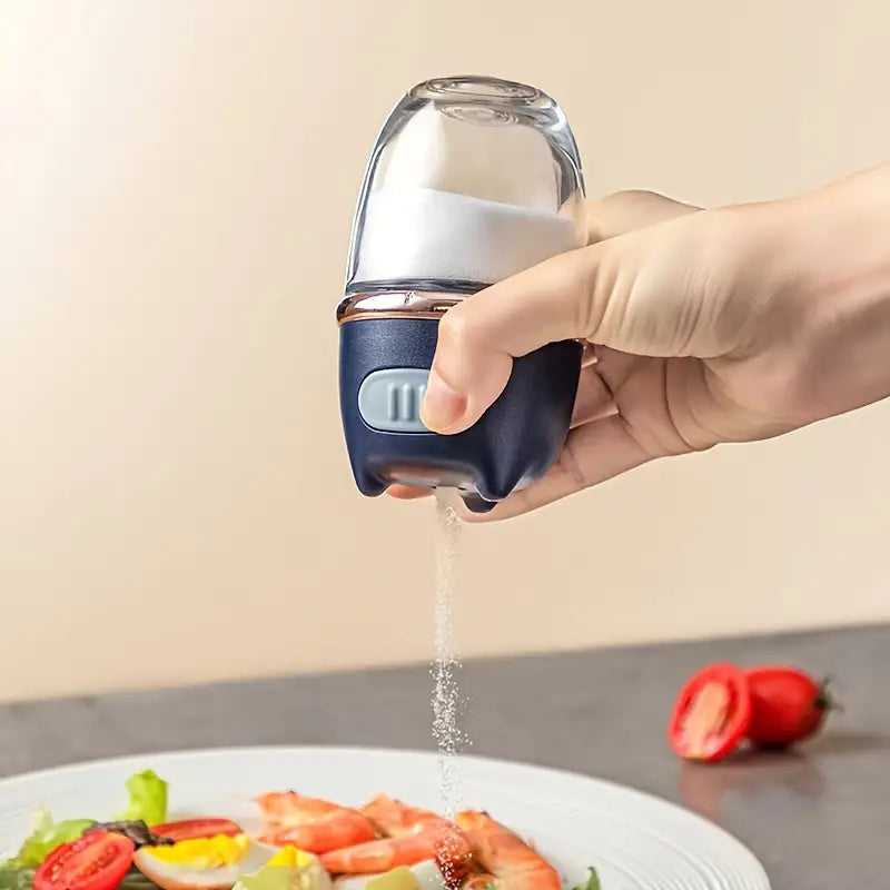 Dosificador de Sal de Precisión KREAVAN Precision-Dash — Salero Antihumedad de Vidrio Borosilicato, Control Cuantitativo de Especias y Sellado Hermético para Cocina Camper