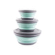 luckycyc Folding Bowl Portable Silicone Collapsible Travel Bowl Foldable Salad Bowl with Lid for Outdoor Travel 3PCS.