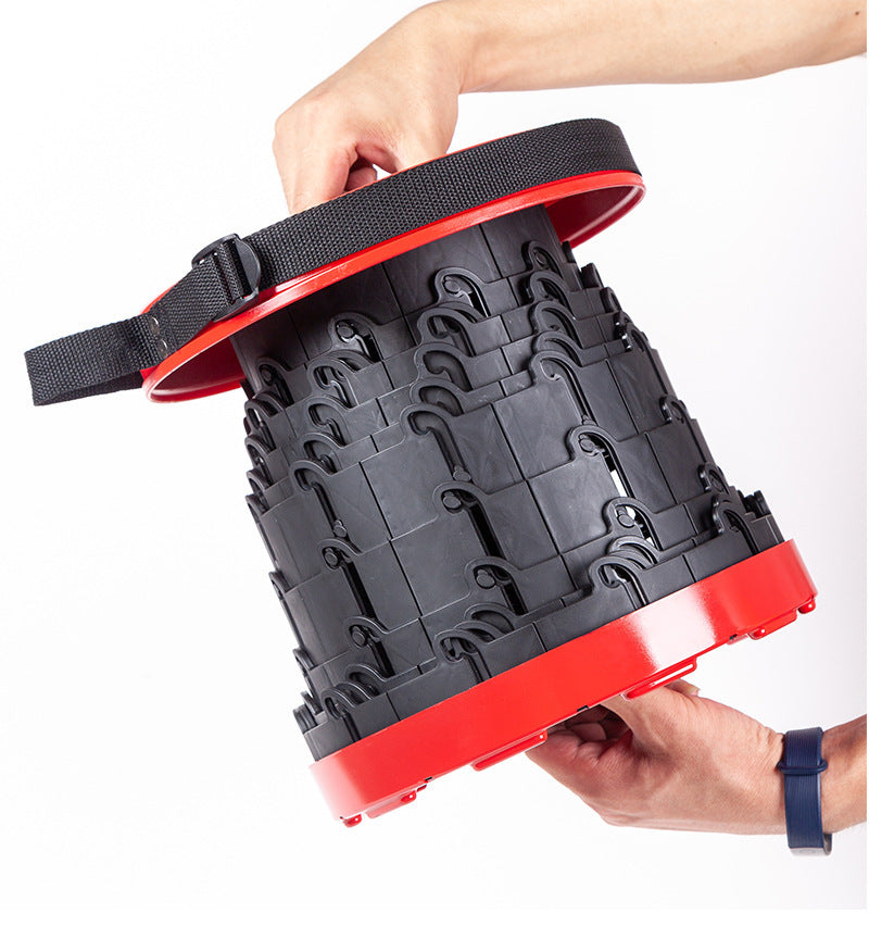 Taburete Telescópico KREAVAN Compact-Seat - Altura Regulable, Estructura Reforzada de Alta Resistencia y Diseño Portátil para Camping, Pesca y Senderismo