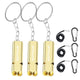 Heptour Emergency WhistlesPremium Safety Survival Whistle with Lanyard KeychainHigh Pitch Double Tubes Coyote Whistle for Outdoor Hiking Camping Hunting Boating Rescue Signal Whistle Lifeguard 3PCS