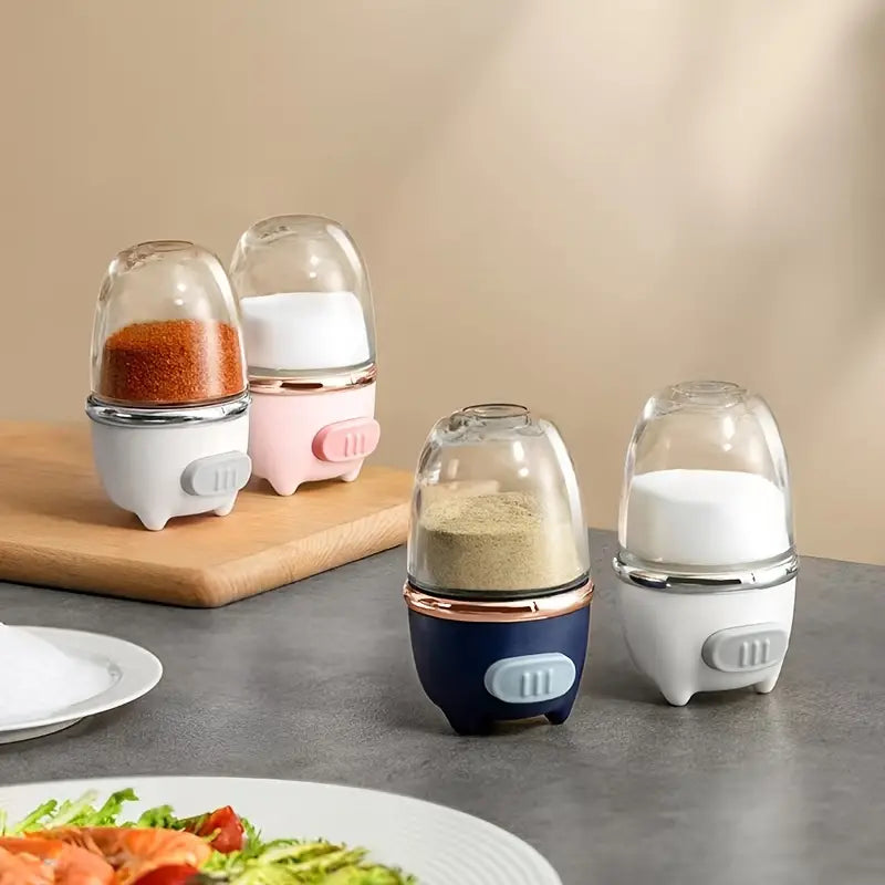 Dosificador de Sal de Precisión KREAVAN Precision-Dash — Salero Antihumedad de Vidrio Borosilicato, Control Cuantitativo de Especias y Sellado Hermético para Cocina Camper