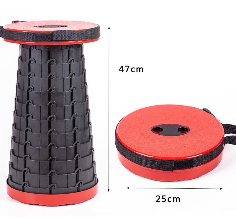 Taburete Telescópico KREAVAN Compact-Seat - Altura Regulable, Estructura Reforzada de Alta Resistencia y Diseño Portátil para Camping, Pesca y Senderismo