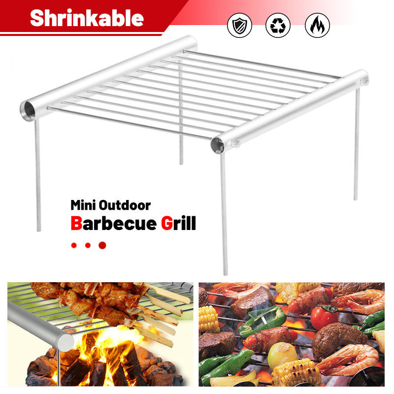 Portable Stainless Steel Folding BBQ Grill for Outdoors