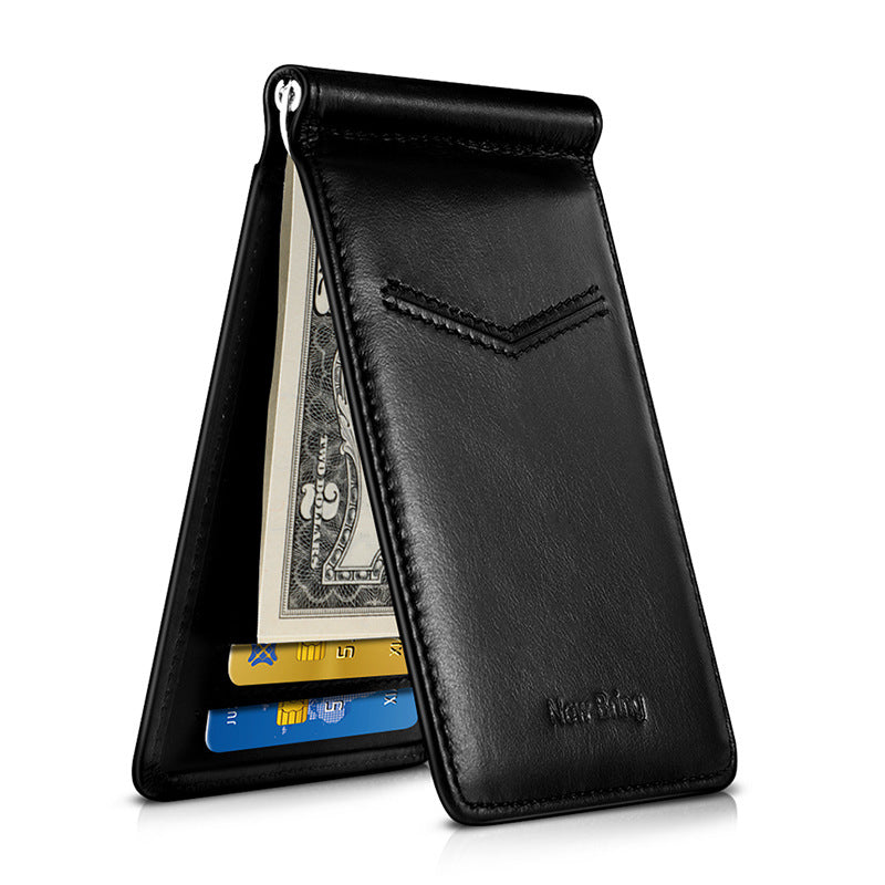 Cartera de Lujo KREAVAN Carbon-Elite — Cuero de Vaca Genuino y Fibra de Carbono, Protección RFID, Compartimento para Documentos y Diseño Vertical de Alta Gama