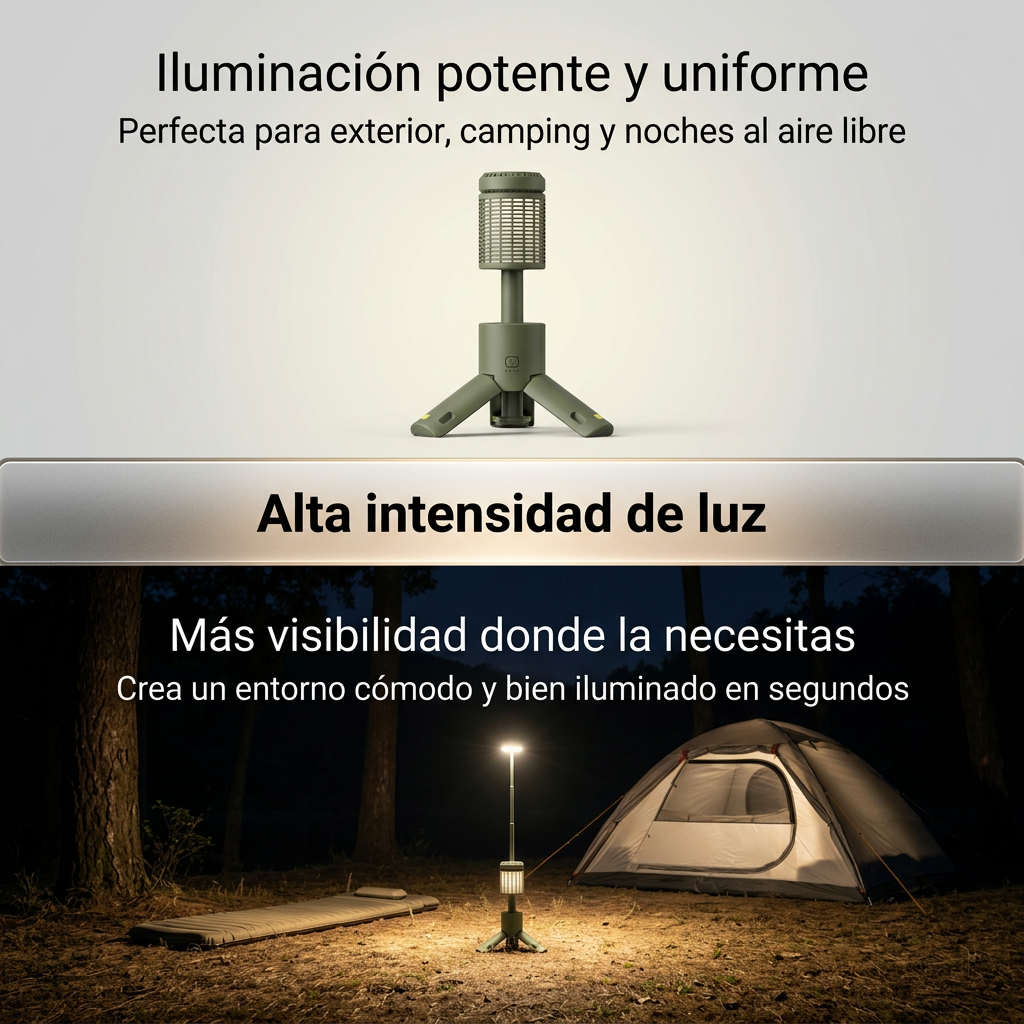 Linterna de Camping LED 360° Recargable