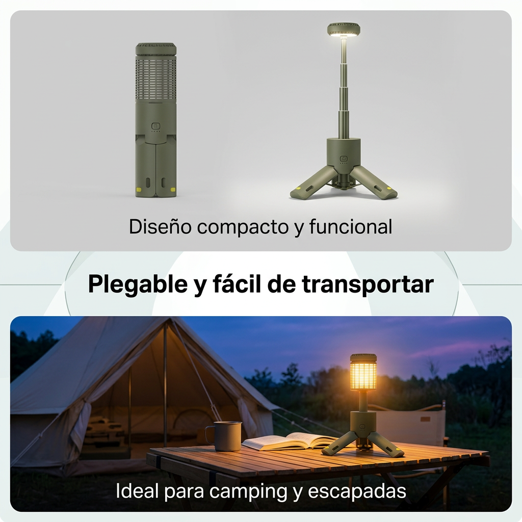 Linterna de Camping LED 360° Recargable
